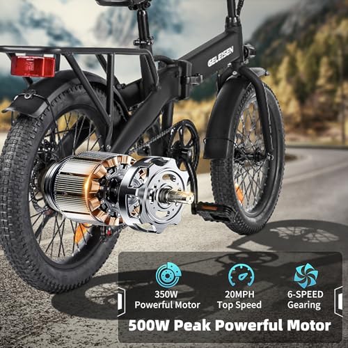 Folding Electric Bike for Adults, 20??3.0 Fat Tire Electric Bicycle, 374.4Wh Battery Ebike, 20MPH Electric Cargo Bike with LCD Color Display & 6 Speed Gears (Fits for 5’0+) - Image 17
