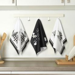 Alternative view of Geyoga 6 Pcs Merry Christmas Kitchen Towels Buffalo Plaid Xmas Tree Dish Towels Hand Towel Tea Towel Absorbent Soft Drying Cloth for Holiday Housewarming Gifts, 16×24 Inch(Gray White)
