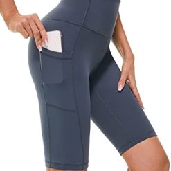 Womens Running Workout Yoga Shorts Half Tights with Pockets