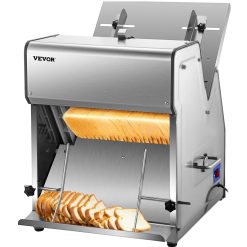 Home AND Kitchen VEVOR Commercial Toast Bread Slicer, 12mm Thickness Electric Bread Cutting Machine, 31PCS Commercial Bakery Bread Slicer, 110V Toast Cutter Cutting Machine, Bread Cutter for Bread Sheet Cutter Cutting