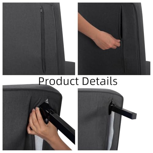 3 in 1 Sleeper Sofa Bed, Futon Sofa Bed for Living Room with Side Pocket, Black Sleepers Sofa Couch with Pullout Bed, Convertible Love Seat Sleepers Bed for Living Room, Bedroom, Small Space - Image 24