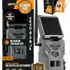 SPYPOINT Flex-S-Dark Solar Cellular Trail Camera ?C Built-in Solar Panel, 40MP Photos, 1080p Videos + Sound, No-Glow Game Camera, Night Vision, Motion Activated Trail Cam