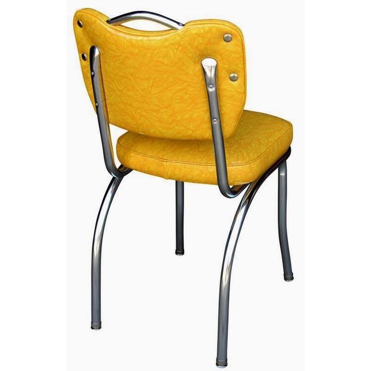 Richardson Seating Handle Back Diner Chair with 2×22 Box Seat Cracked Ice Grey - Image 3