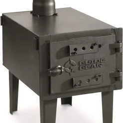 Guide Gear Outdoor Wood Burning Stove, Portable with Chimney Pipe for Cooking, Camping, Tent, Hiking, Fishing, Backpacking