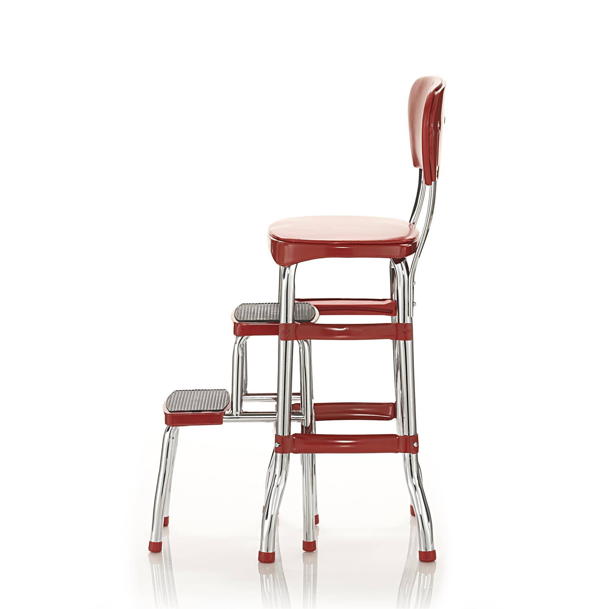 Cosco Red Retro Counter Chair / Step Stool - Image 7