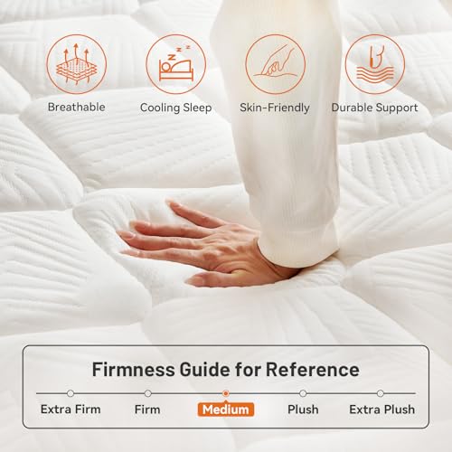 Queen Size 12 Inch Memory Foam Hybrid Mattress, Cooling Gel with Pocketed Coils for Pressure Relief, Motion Isolation, Medium Firm, 365-Night Trial, 10-Year Warranty, Mattress in a Box - Image 6