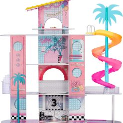Alternative view of LOL Surprise OMG House of Surprises ?C New Real Wood Dollhouse with 85+ Surprises, 4 Floors, 10 Rooms, Elevator, Spiral Slide, Pool, Movie Theater Drive Thru, Rooftop- Toy Gift for Girls Ages 4 5 6 7+