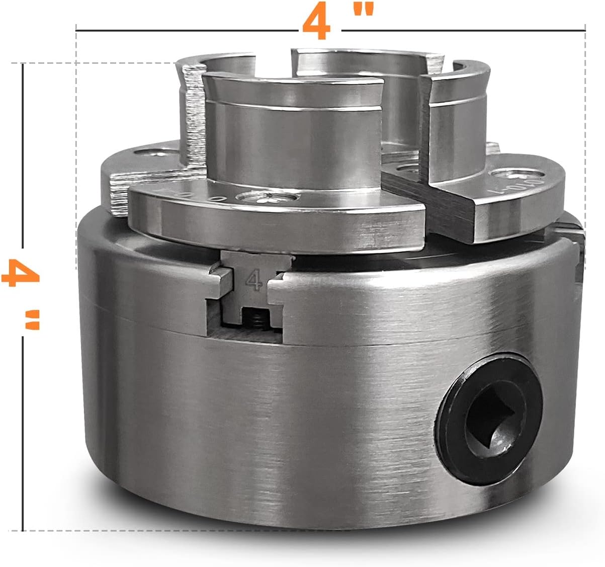 4 Inch Wood Lathe Chuck Set 1 x 8 tpi, Self Centering 4 Jaw Wood Turning Chuck - Image 3