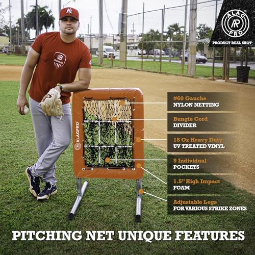 ALAGPRO? The Original 9 Hole Pitching Net with Strike Zone Pocket | Pitching Target for Baseball & Softball Pitchers - Image 29