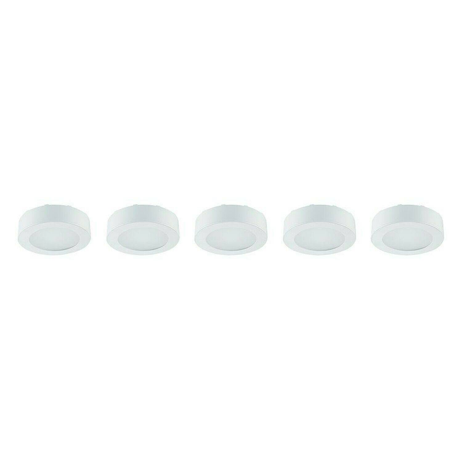 Commercial Electric 5-Light LED White AC Puck Light Kit