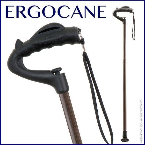 Ergocane Fully Adjustable Ergonomic Cane (Brown) - Image 3