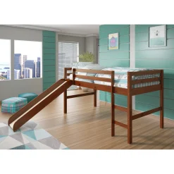 Alternative view of Donco Kids Twin Solid Wood Mission Low Loft Bed in Espresso