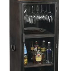 Howard Miller 547915 Brayton Wine & Bar Cabinet Door Organizer Trays, Brown, Small