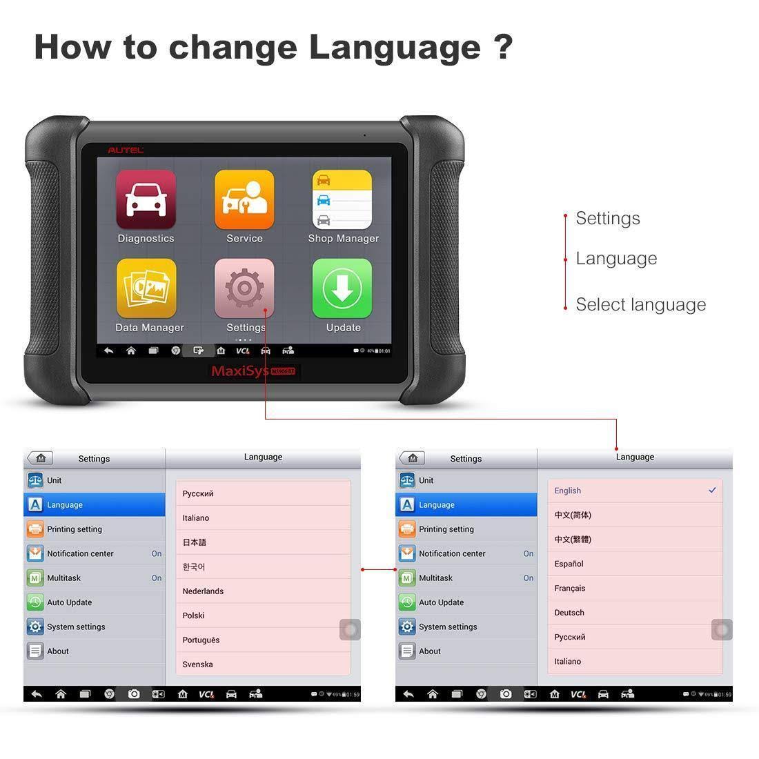 Autel MaxiSys MS906BT OBD2 Bluetooth Auto Diagnostic Tool Scanner ECU Coding - Image 5