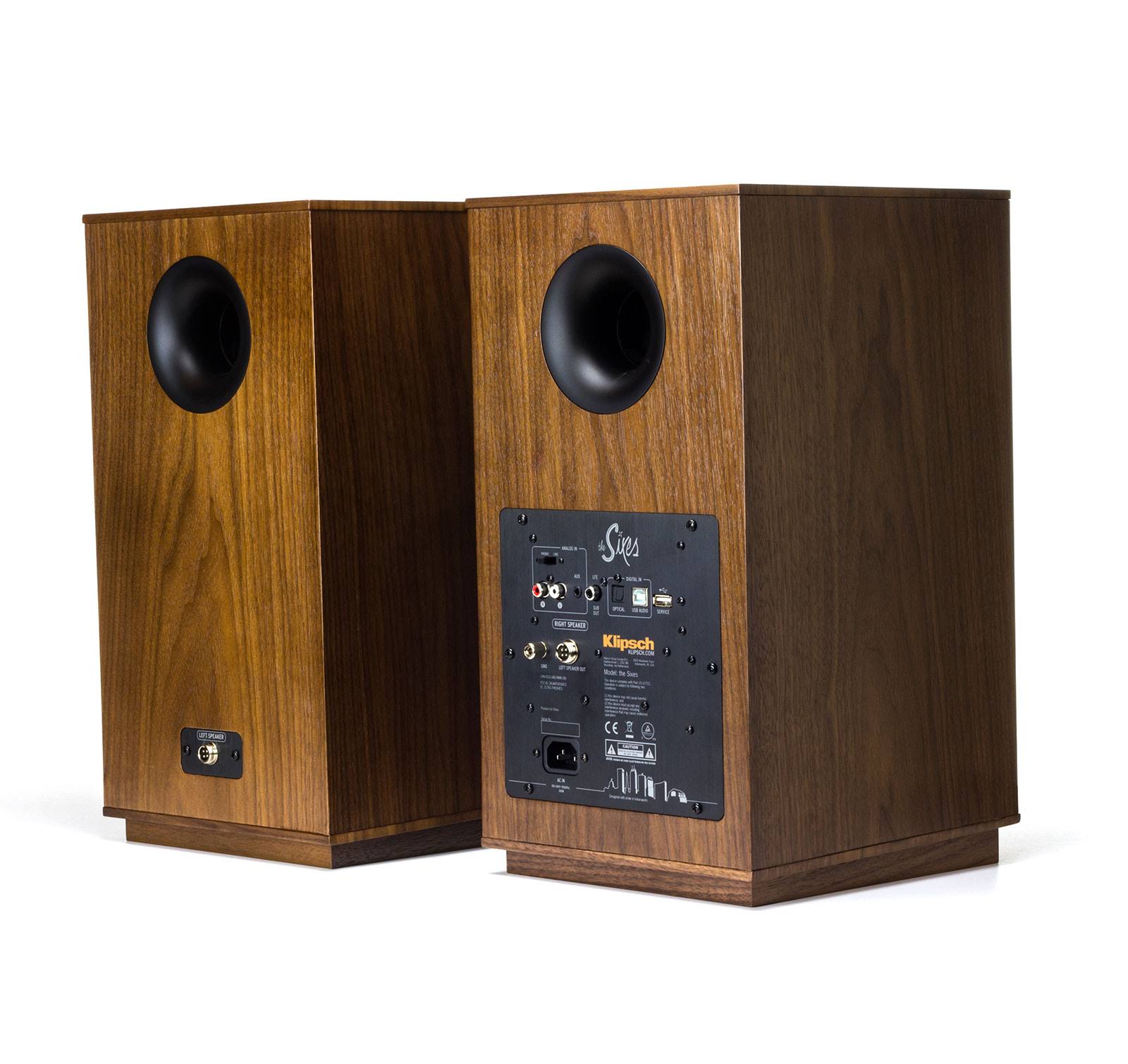 Klipsch The Sixes 2-way Table-top Heritage Wireless Series Speakers – 200W RMS – Pair – Wireless – Walnut - Image 3
