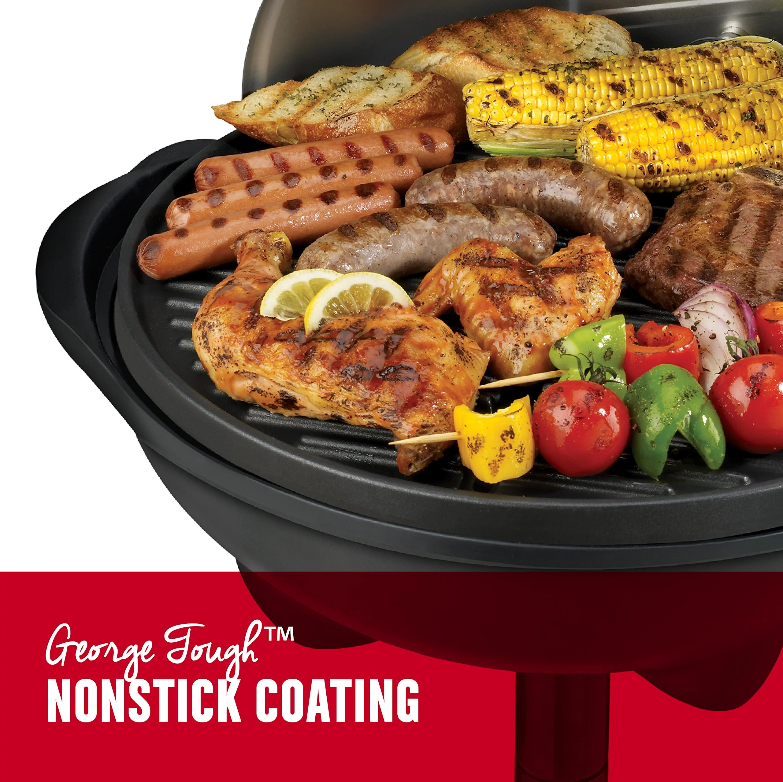George Foreman Silver 12+ Servings Upto 15 Electric Grill - Image 6