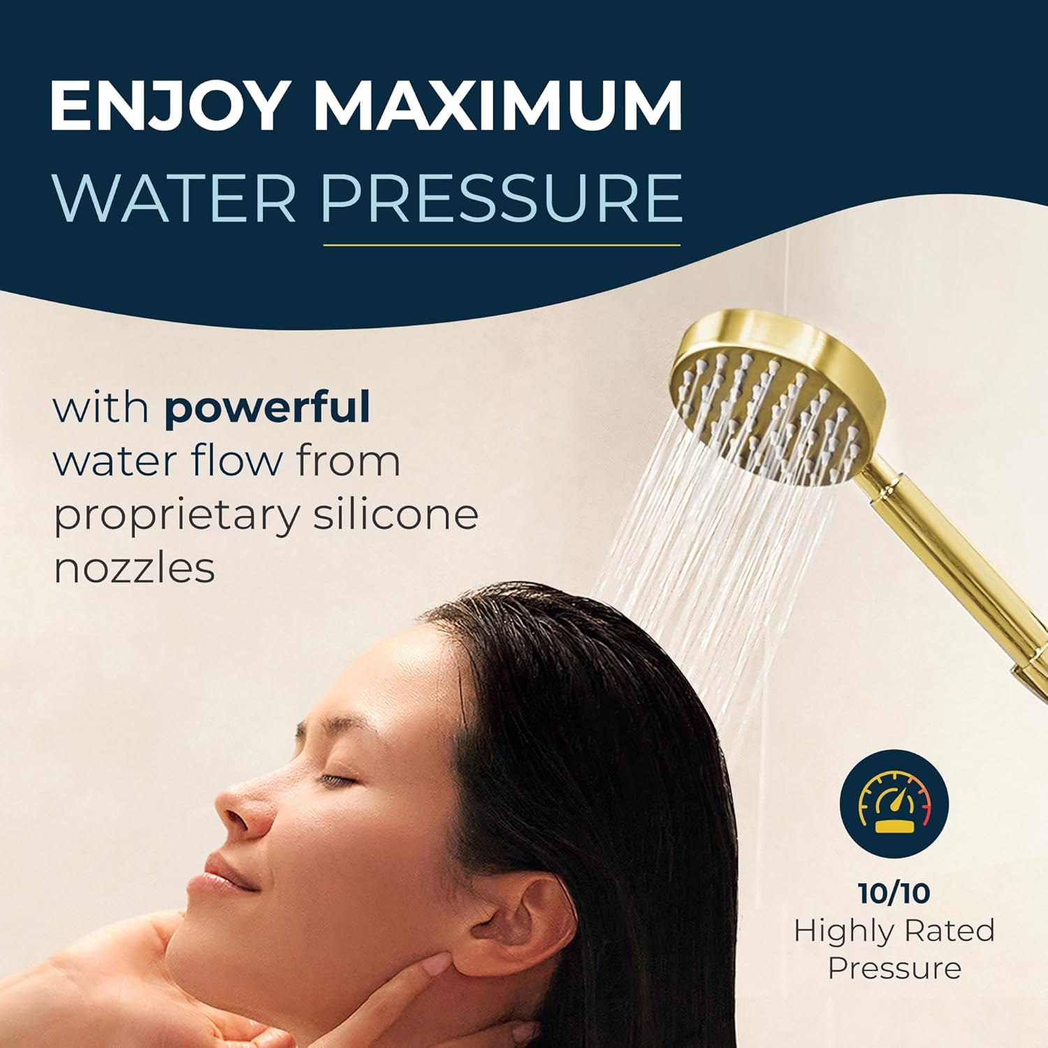 HammerHead Showers? Solid Metal LOW FLOW Handheld Shower Head with Hose and Brass Holder – OIL RUBBED BRONZE ?C Water Saving 1.75 GPM Detachable Shower Head – Adjustable Shower Wand Bracket & 6ft Hose - Image 5