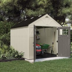 Alternative view of Suncast 8 x 10 ft. Metal and Resin Storage Shed, Vanilla