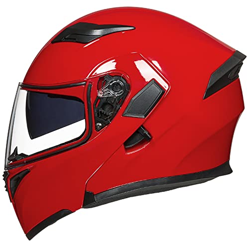 ILM Motorcycle Dual Visor Flip up Modular Full Face Helmet DOT 6 Colors Model 902 - Image 3