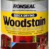 Ronseal QDWST250 250ml Woodstain Quick Dry Satin – Teak