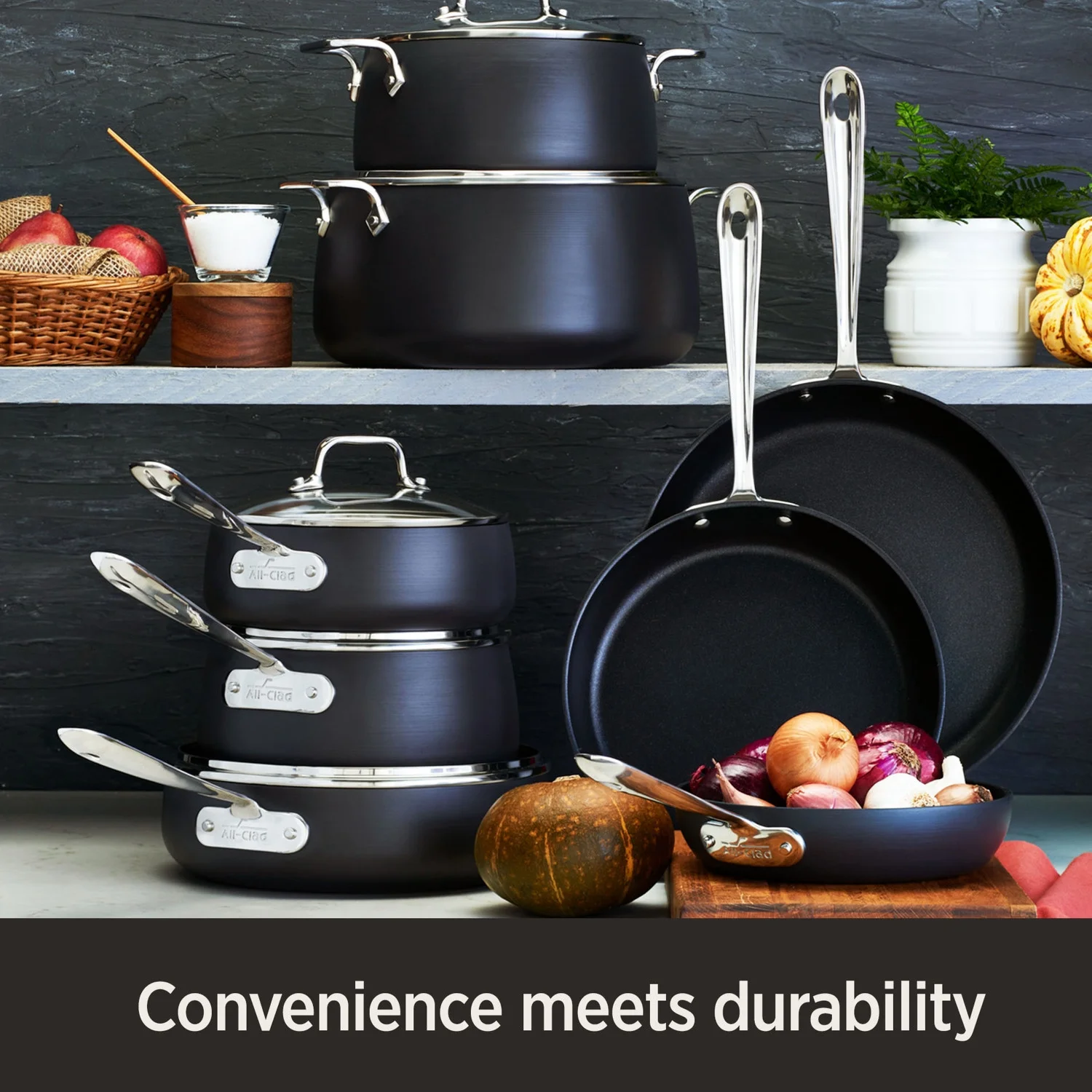 All-Clad E7853364 HA1 Hard Anodized Nonstick Dishwasher Safe PFOA Free Saute Pan Cookware, 4-Quart, Black - Image 9