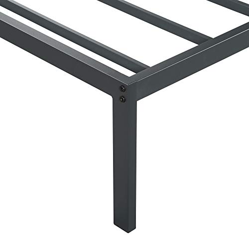 PrimaSleep 18 Inch Tall Heavy Duty Steel Slat Bed Frame/Anti-Slip Support/Easy Assembly Mattress Foundation/No Noise/No Box Spring Needed/Full/Black - Image 9