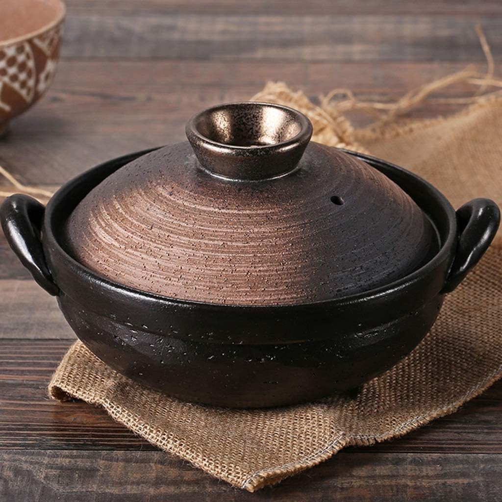 Casserole Dishes Casserole Dish with Lid Casserole Earthenware Pot Hot Can Pan,Round Ceramic Pan Dish,Insulated Casserole,Ceramic Casserole,Clay Rice Cooker Can,Stockcan