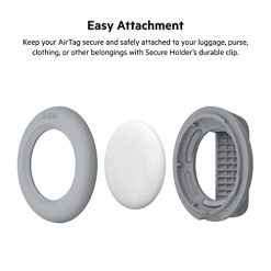 Alternative view of Belkin Apple AirTag Secure Holder with Key Ring – Durable, Scratch-Resistant Case with Open Face & Raised Edges – Protective AirTag Keychain Accessory for Keys