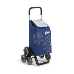 Gimi Tris Floral Shopping Trolley, Blue