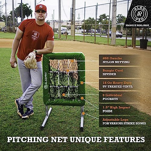 ALAGPRO? The Original 9 Hole Pitching Net with Strike Zone Pocket | Pitching Target for Baseball & Softball Pitchers - Image 34