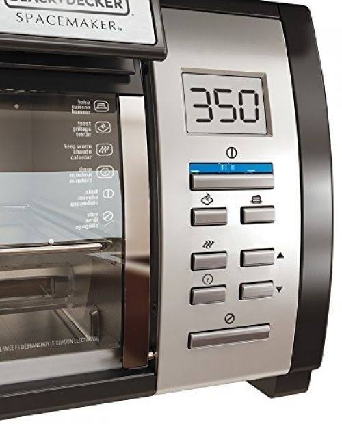 Blackdecker-space-maker-digital-toaster-oven-stainless-steel-black, Silver TROS1000 - Image 2