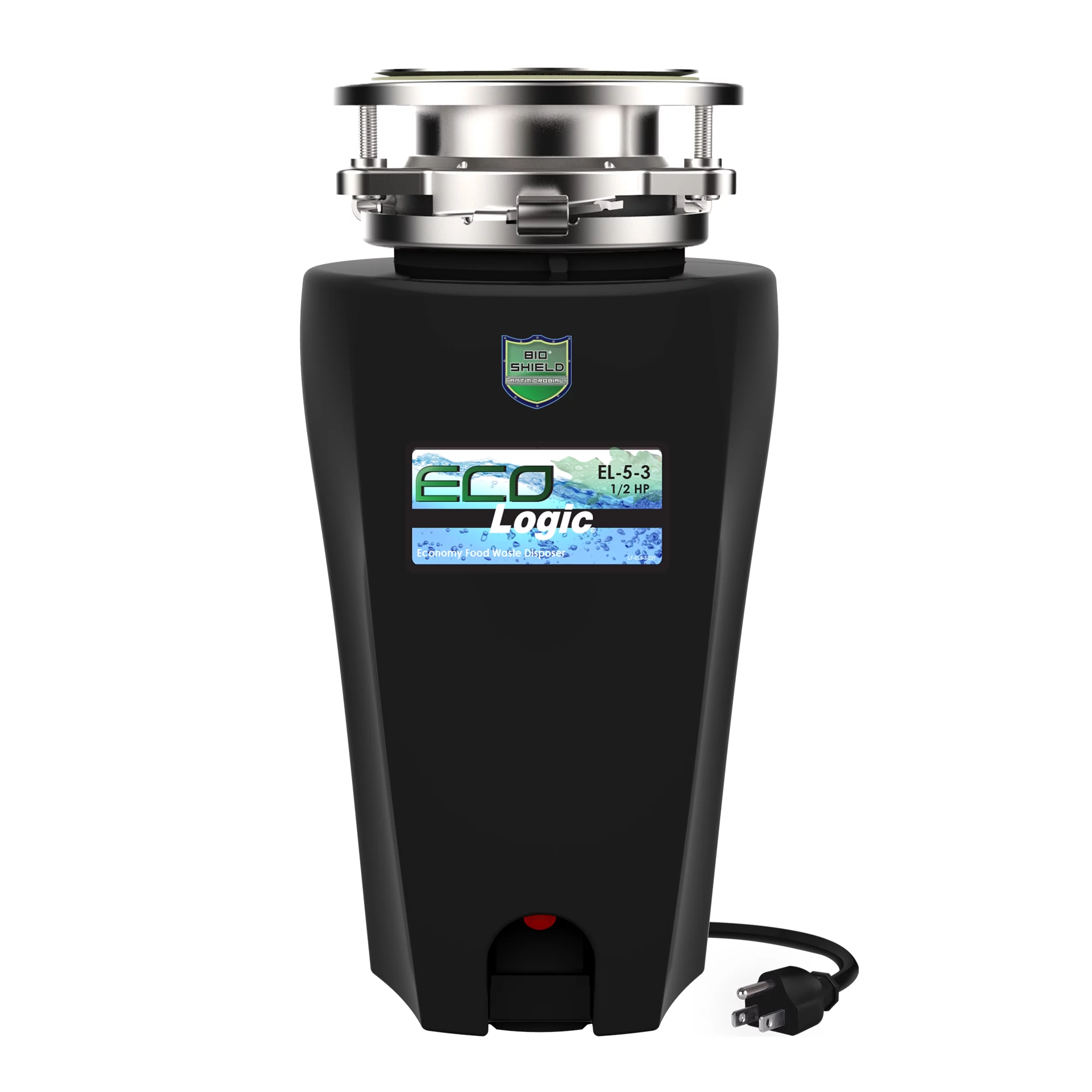 Eco Logic 1/2 HP Garbage Disposal with Attached Power Cord 10-US-EL-5-3B