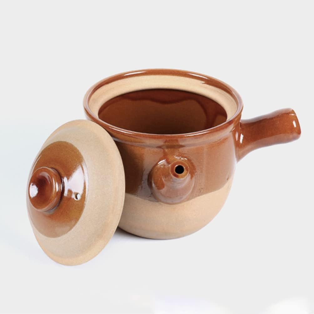 Traditional Chinese Medicine Casserole Retro Skillet Pottery Clay Chinese Medicine Pot Pitcher Teapot Stew Pot Ramen Gift,001,25x19cm (1 22×17.5cm) - Image 3
