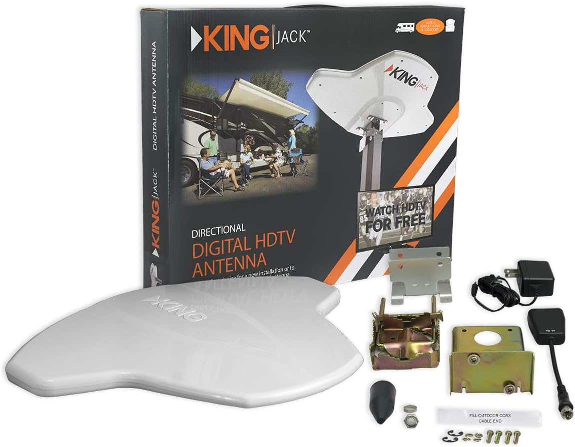 KING OA8300 Jack Replacement Head HDTV Directional Over-the-Air Antenna – White - Image 3