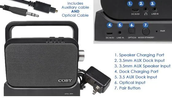 Wireless TV Speaker Coby - Image 5