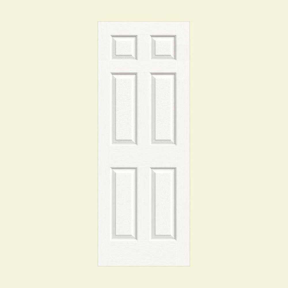 JELD-WEN 24 in. x 80 in. Colonist White Painted Textured Molded Composite MDF Interior Door Slab
