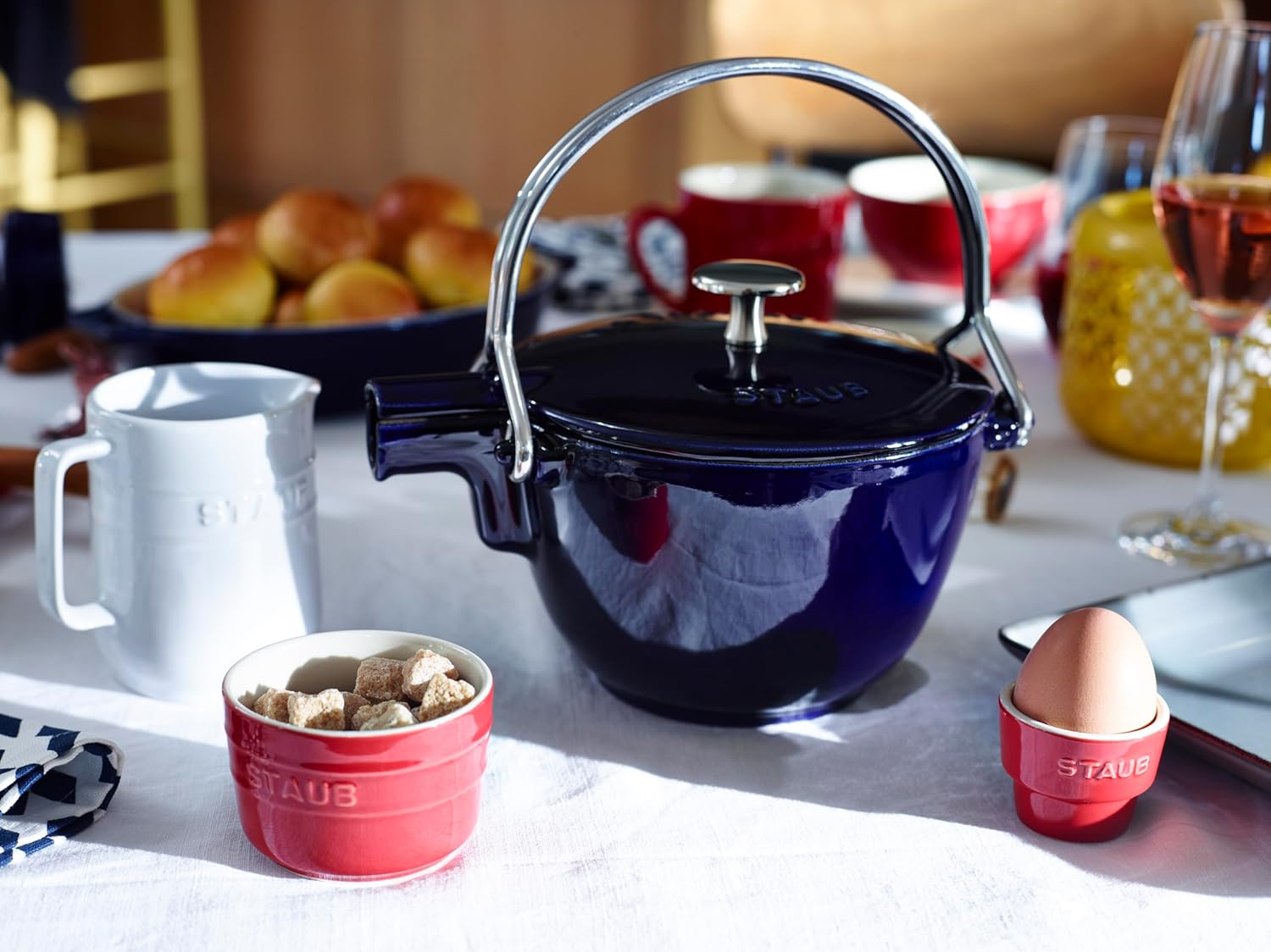 Staub Cast Iron 1-qt Round Tea Kettle – Basil, Made in France - Image 9