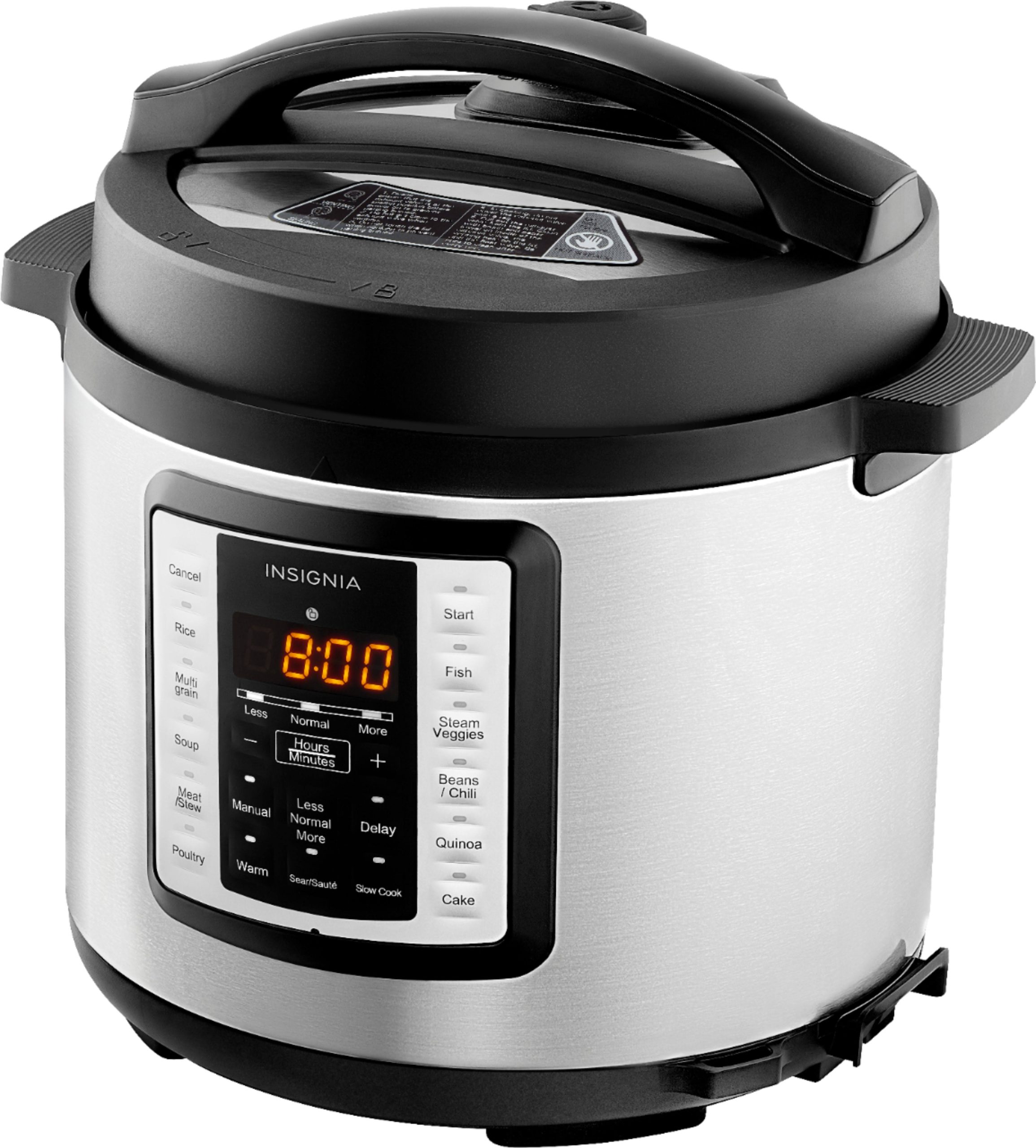 Insignia – 6-Quart Multi-Function Pressure Cooker – Stainless Steel