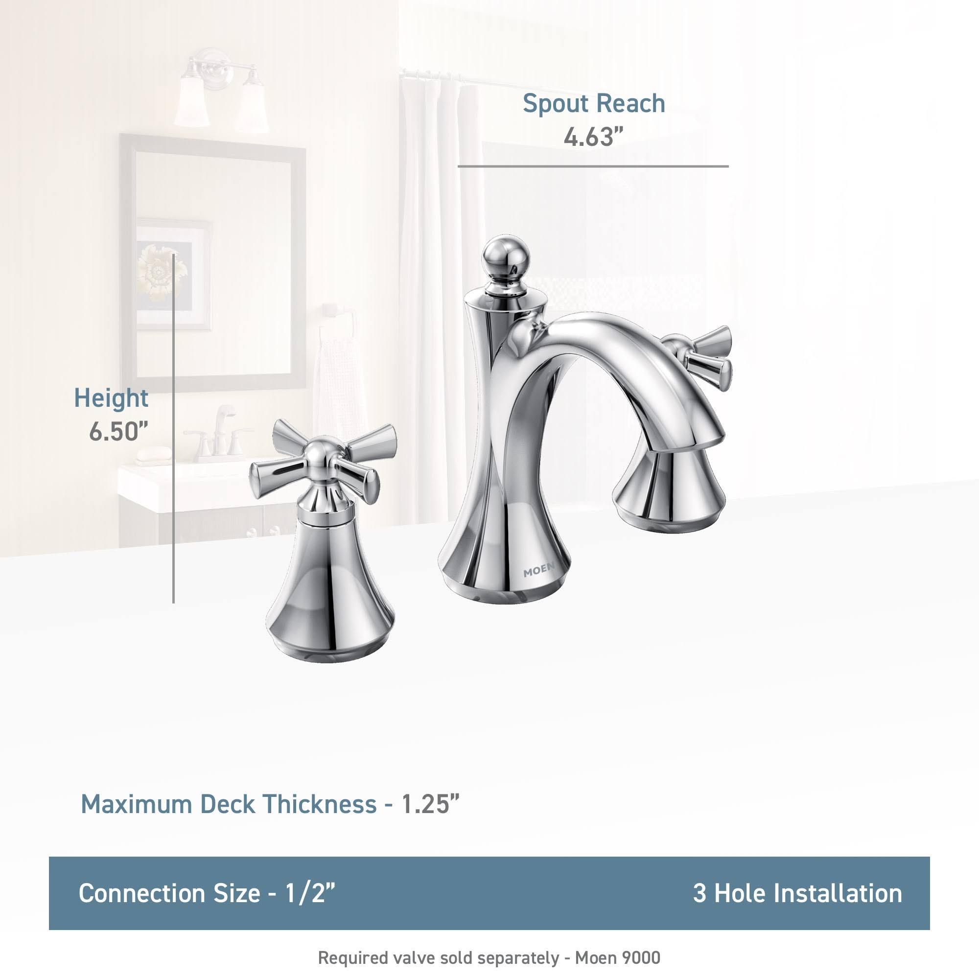 Moen T4524ORB Wynford Oil Rubbed Bronze Two-Handle Bathroom Faucet - Image 2