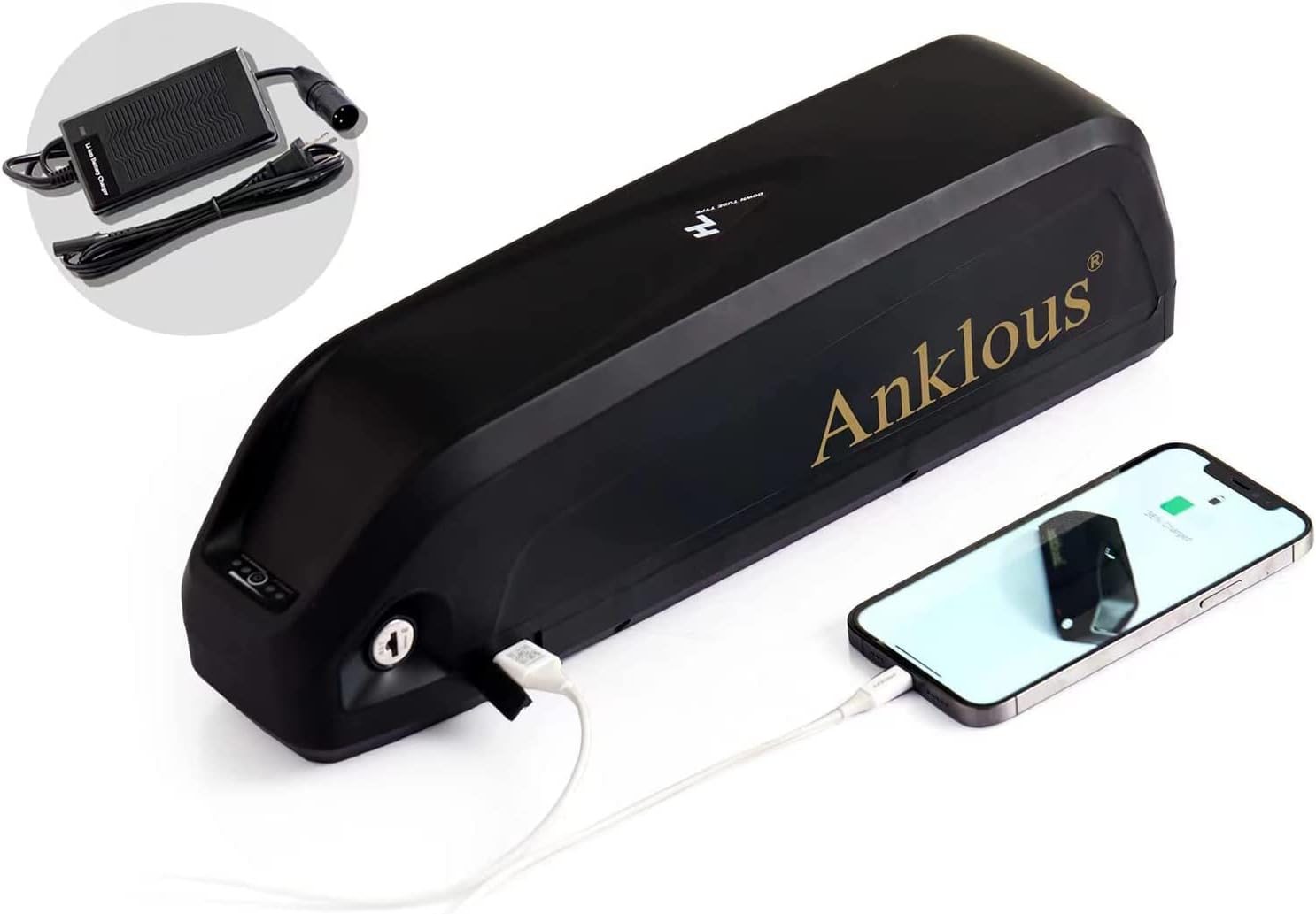 ANKLOUS Ebike Battery 48V 10Ah Electric Bike Battery for 250W 500W 750W Bike Motor with USB Port, 3A Charger, Safe Lock, Electric Bicycle Lithium Battery Compatible with Bafang Voilamart AW Ancheer??