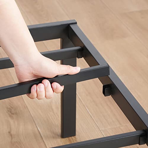 PrimaSleep 18 Inch Tall Heavy Duty Steel Slat Bed Frame/Anti-Slip Support/Easy Assembly Mattress Foundation/No Noise/No Box Spring Needed/Full/Black - Image 30