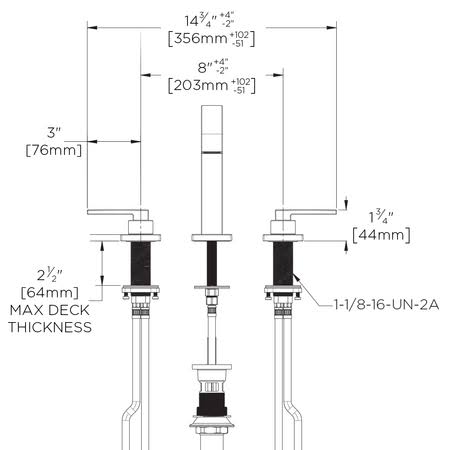 Speakman Lura SB-2523-PN Widespread Faucet with Lever Handles - Image 2