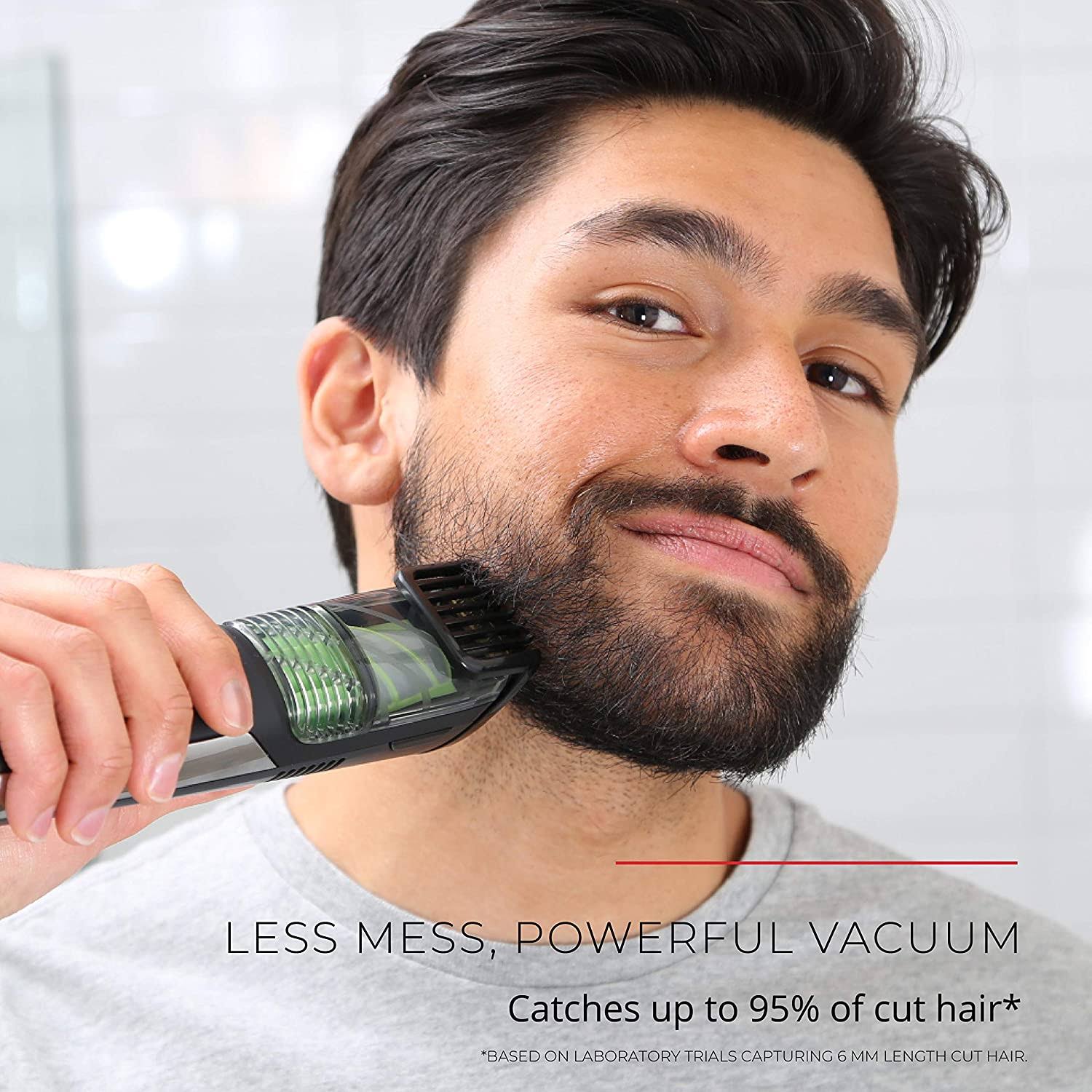 Remington MB6850 Vacuum Stubble and Beard Trimmer, Lithium Power and Adjustable - Image 2