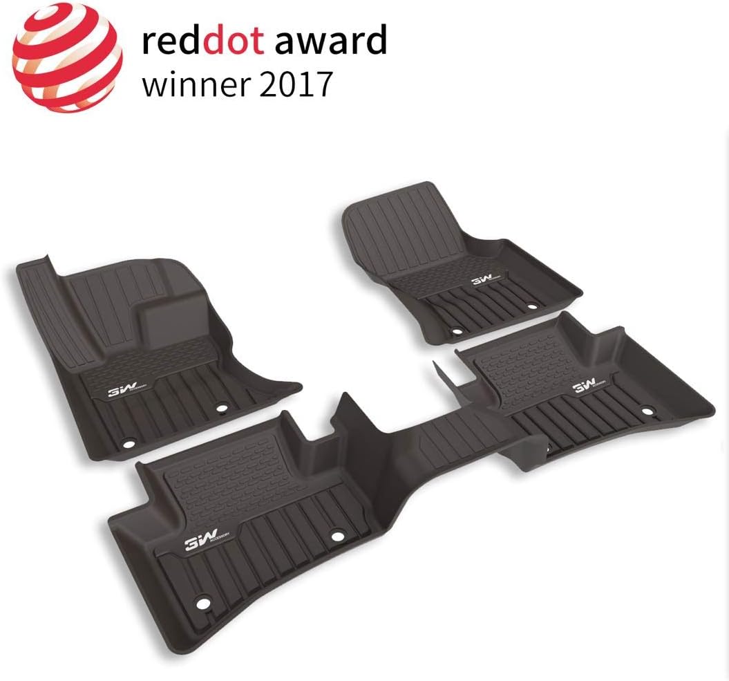 3W?Floor?Mats?Compatible for Range Rover Velar 2017-2022 TPE?All?Weather?Custom?Fit?Floor?Liner?for Range Rover Velar1st?and?2nd?Row?Full?Set Car?Liners Black