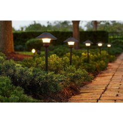 Alternative view of Hampton Bay Low-Voltage Bronze Outdoor LED Landscape Path Light Kit 8-pack