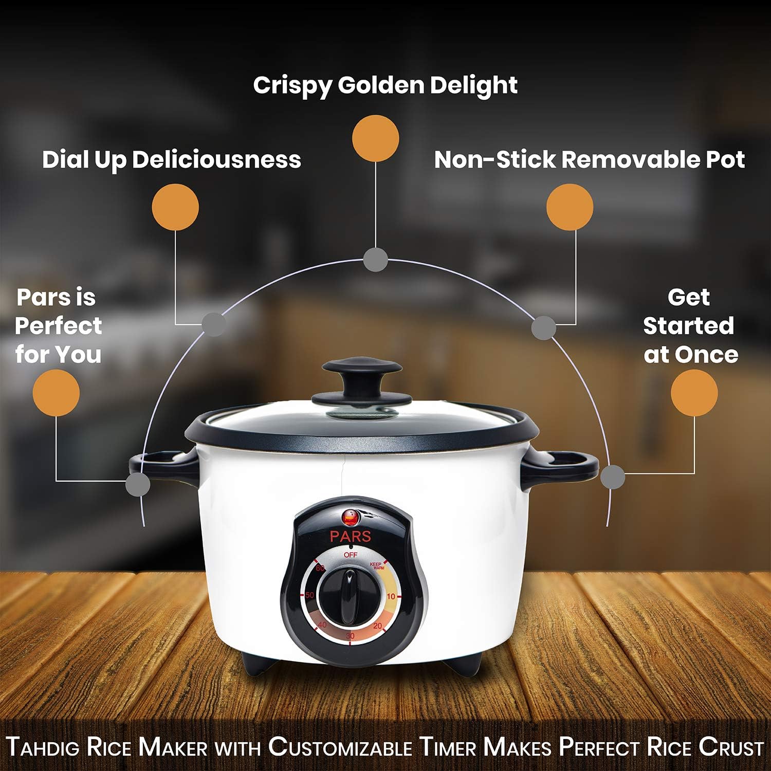 Pars Automatic Persian Rice Cooker – Tahdig Rice Maker Perfect Rice Crust, 10 Cup - Image 11