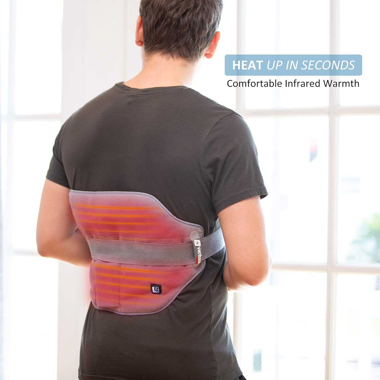 36 x 24 Venture Heat Far Infrared Deep Heating Pad for Injury Recovery and Pain Relief, 10 Hour Shutoff Ultra-Soft Deep Tissue Electric Therapeutic Device (Half Length) - Image 17