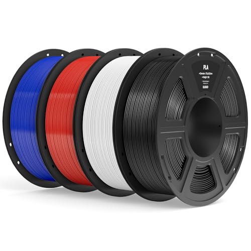 ELEGOO PLA Filament 1.75mm Bundle 4KG, 3D Printer Filament Dimensional Accuracy +/- 0.02mm, 4pcs 1kg Spool(2.2lbs) Fit Most FDM 3D Printers (Black, White, Dark Blue, True Red) - Image 23