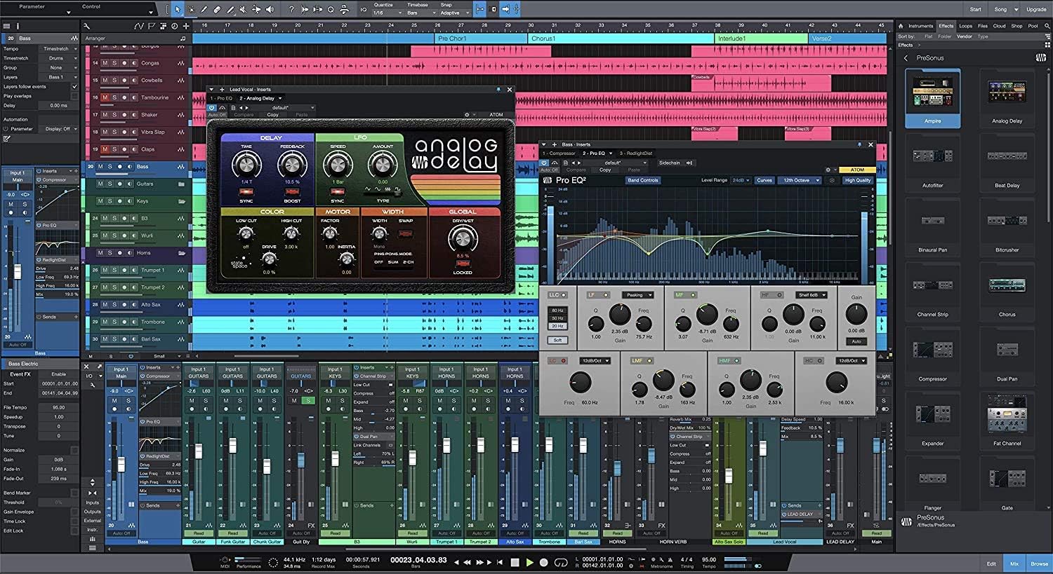 Presonus AudioBox 96 Studio Audio Interface with Creative Software Kit and Studio Bundle and Eris E3.5 Pair Studio Monitors and Adjustable Boom Arm Kit + HD7 Headphones - Image 4
