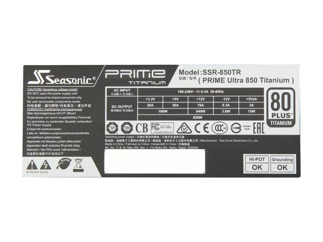 Seasonic Prime Ultra 850W 80+ Titanium Power Supply - Image 6